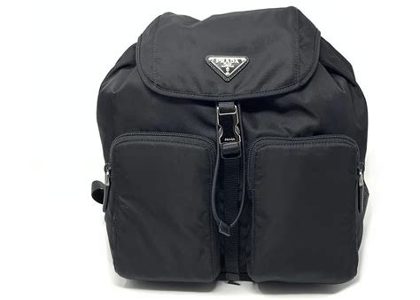 prada zaino nylon backpack made in italy|Black Re.